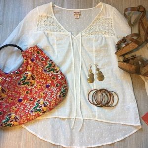 Mossimo White Tunic Shirt